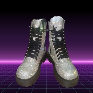 Dolls Kill Size 7M Sold Out Billionaire Bling Boots in Silver